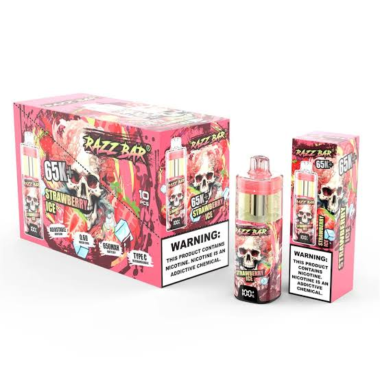 Razz Bar 65K+ Black Ice Dragon Fruit Strawberry